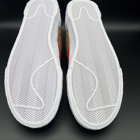 Nike Blazer Low x Sacai British Tan Brown Red White DD1877-200 Mens Size 11 - Picture 11 of 13